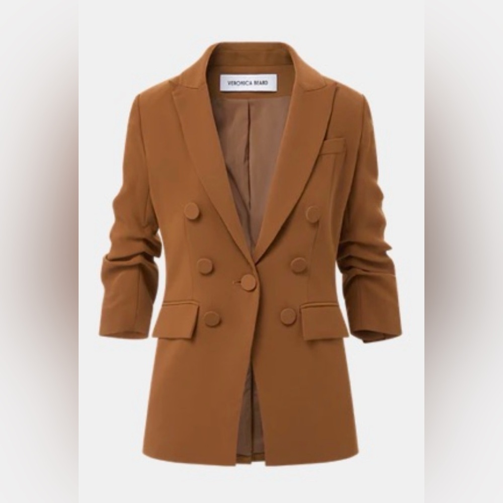 Veronica Beard Tomi Matte Crepe Double-Breasted Blazer 6